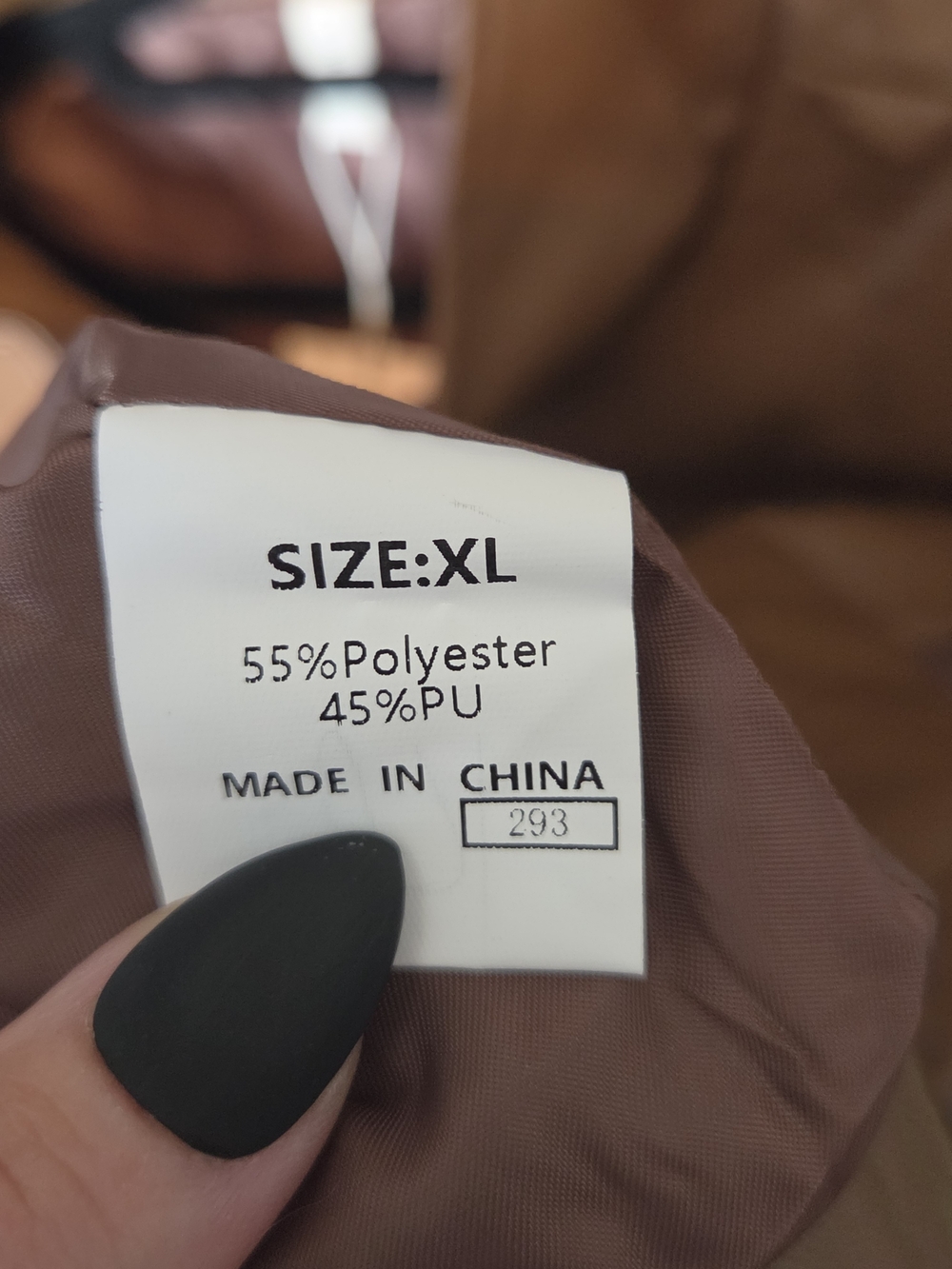 Women’s Brown Faux Leather Zip-Front Vest - Picture 3 of 4